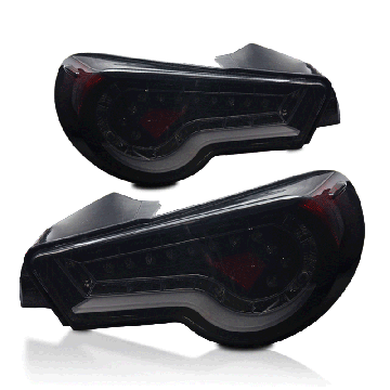 Winjet LED Tail Lights (Black / Smoke) - Scion FR-S / Toyota 86 / Subaru BRZ 13-20