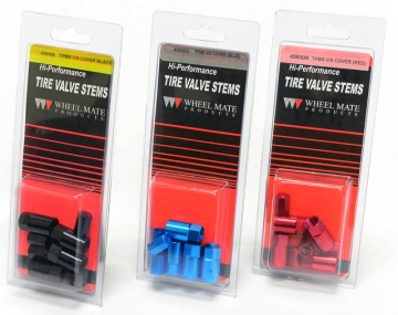 Wheel Mate TPMS Color Valve Stem Sleeve and Cap Kit - Black