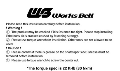 Works Bell Hub Torque