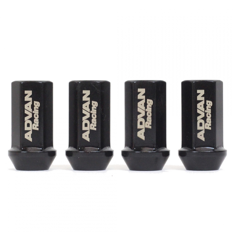 thumbnail image 2 of DPAccessories Black M12x1.50 Wheel Locks - Bulge Acorn Style, 1.4" Tall, 4 Pack, Conical Seat, Heat Treated Steel 2 of 6