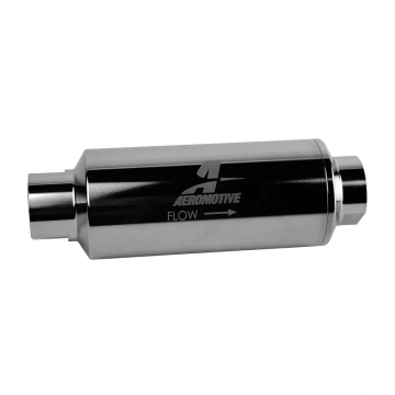 Aeromotive Pro-Series In-Line Filter - AN-12 - 40 Micron SS Element - Nickel Chrome Finish