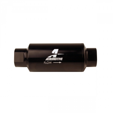 Aeromotive In-Line Filter 10AN 10 Micron Microglass Element Bright-Dip Black 2in OD