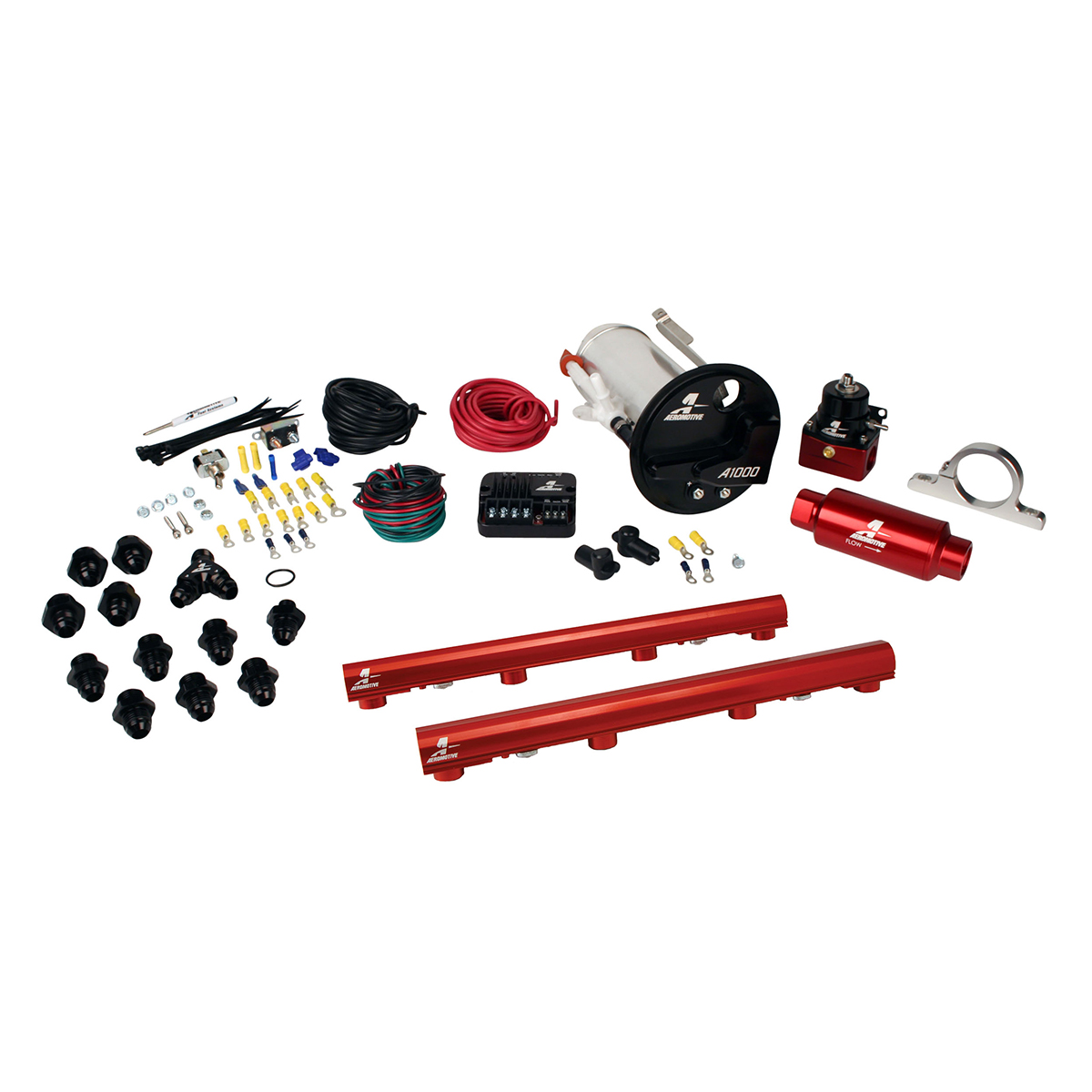 Evasive Motorsports Aeromotive Fuel Pump Kit A1000, 14116 Rails, 16306 PSC Ford Shelby