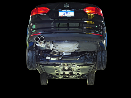 AWE Tuning Track Edition Exhaust for MK6 Jetta 1.4T - Diamond Black Tips (3020-23034)