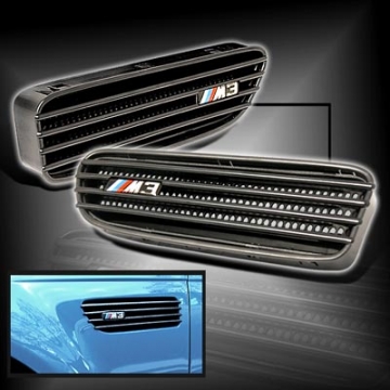 AutoTecknic Matte Black Fender Grills - BMW E46 M3