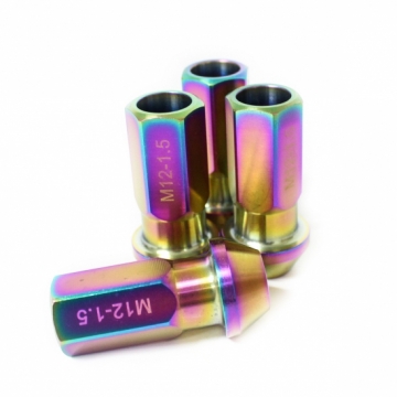 Buddy Club NeoChrome Inconel 625 Racing Lug Nuts - 4 Pack - 12x1.25