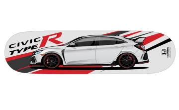 Official Licensed Honda Civic Type R White Skatedeck