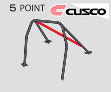 Cusco D1 Roll Cage - Subaru Impreza WRX STI 08-14 Non-Sunroof (5-pnt, 2 Pass with Diagonal Bar)