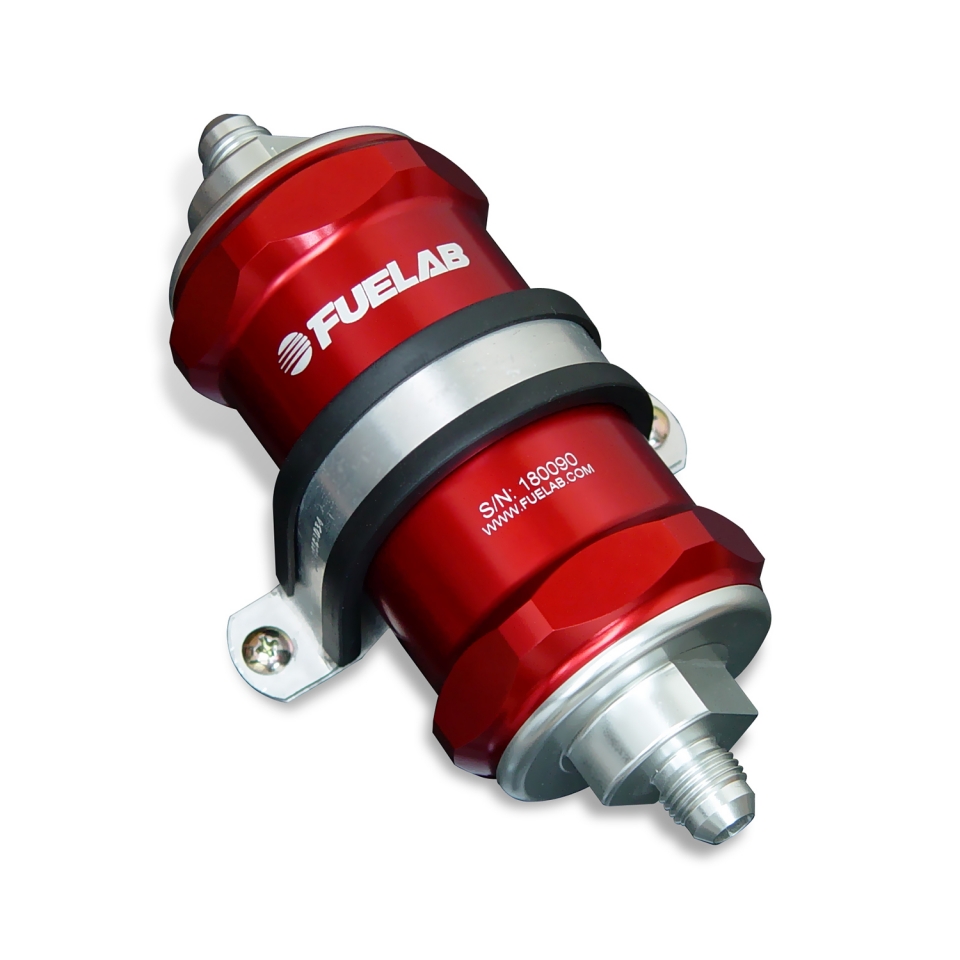 Fuelab Fuel Filter In-Line 5in 6 Micron Fiberglass 10AN