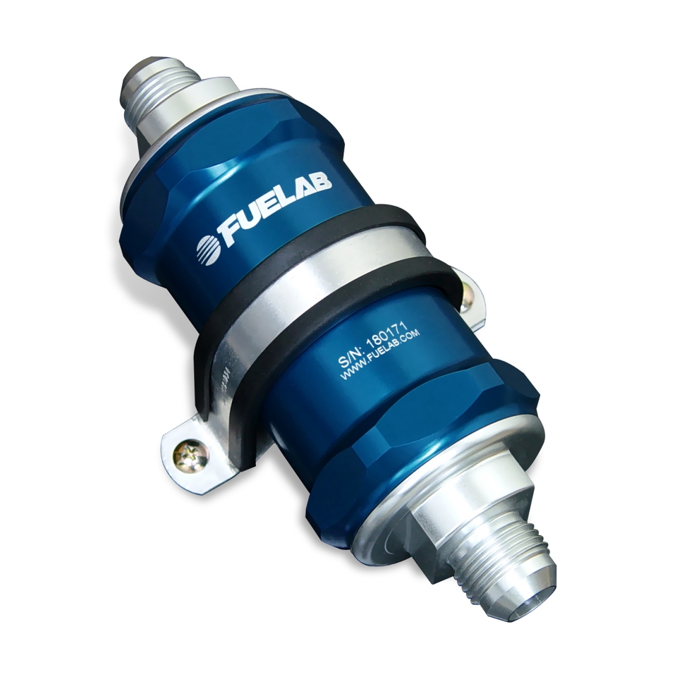 Fuelab Fuel Filter In-Line 5in 6 Micron Fiberglass 10AN
