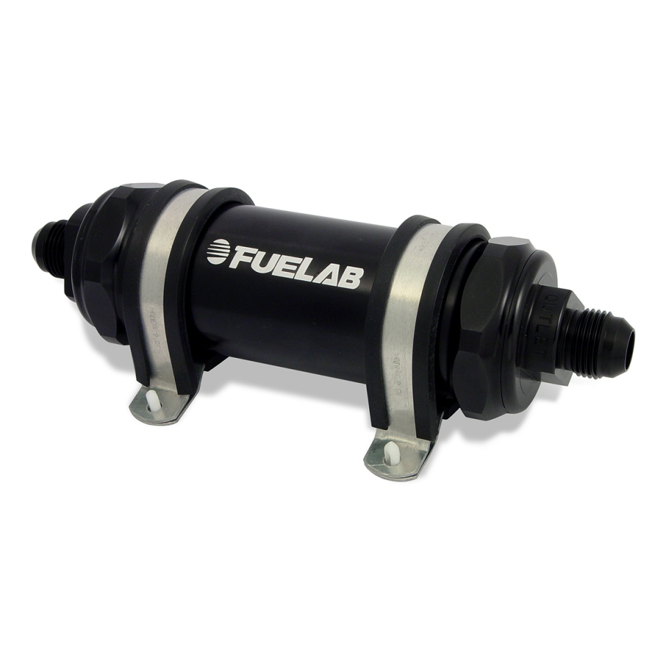 Fuelab Fuel Filter In-Line 5in 6 Micron Fiberglass 10AN