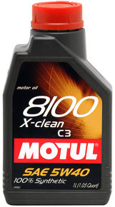 Motul Synthetic Engine Oil 8100 5w40 X-CLEAN - 1L (1.05qt)