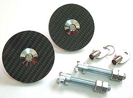 NRG Carbon Fiber Hood Pins with Locks