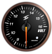 Stri DSD 52mm Gauge (Black Face / White LED) - Volt