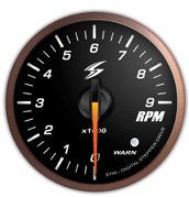 Stri DSD 52mm Gauge (Black Face / White LED) - Tach
