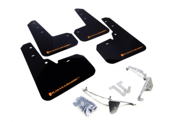 Rally Armor Urethane Mud Flaps - Subaru XV Crosstrek 13-16 (Black/Orange Logo)