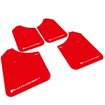 Rally Armor Urethane Mud Flaps - Volkswagen MKVII Golf R 15-16 (Red/White Logo)