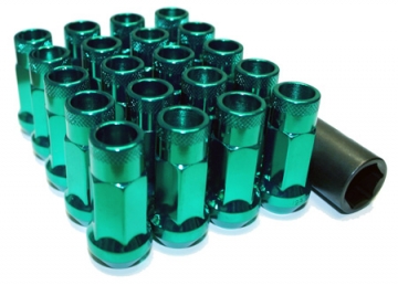 Muteki SR48 Lug Nuts - Green (Open Ended) - 12x1.25
