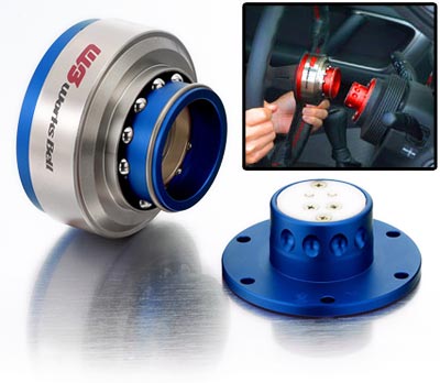 Works Bell ラフックスⅡ ブルー Evasive Motorsports: Works Bell Rapfix Steering Wheel Quick