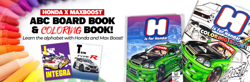 Honda x Maxboost ABC Board Book and Coloring Book